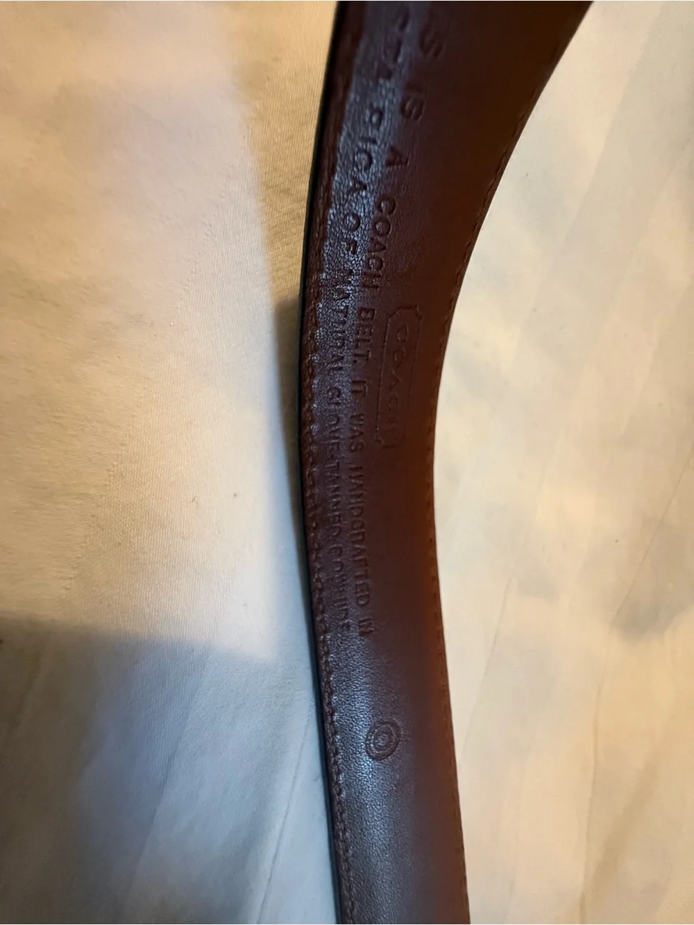Authentic Coach Black Leather Belt with Silver Buckle Size Small